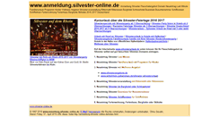 Desktop Screenshot of anmeldung.silvester-online.de
